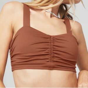 ALO Yoga shirred sports bra
